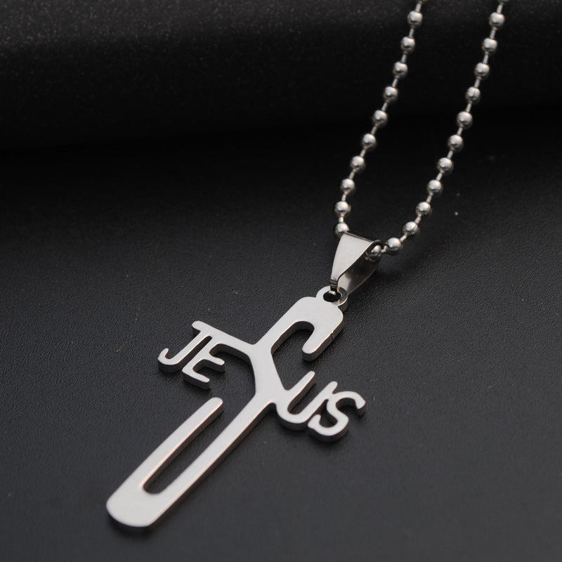 Stainless Steel Necklace Pendant Personality Cross